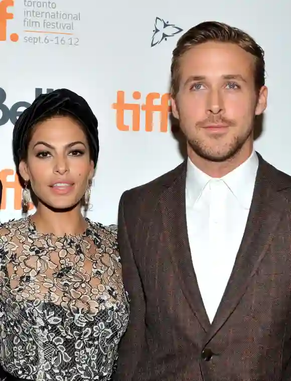 Eva Mendes and Ryan Gosling at "The Place Beyond The Pines" premiere during the 2012 Toronto International Film Festival.