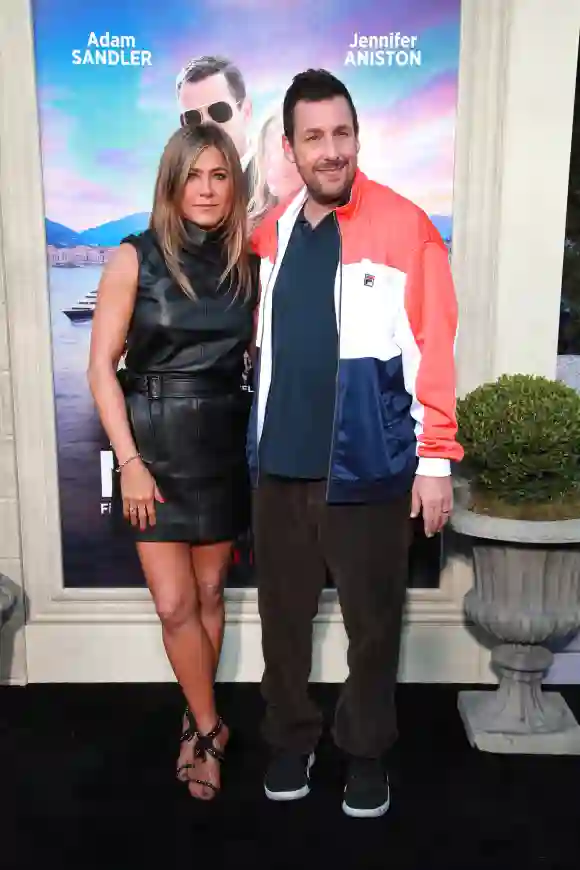 Jennifer Aniston and Adam Sandler at the LA premiere of Netflix's "Murder Mystery".