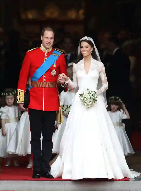 El príncipe William y la princesa Catherine en su boda.