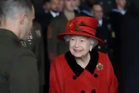 The Queen Visits HMS Queen Elizabeth In Portsmouth