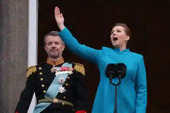 King Frederik and Mette Frederiksen at the proclamation