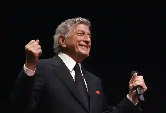 Tony Bennett performs at the Royal Alert Hall in London.