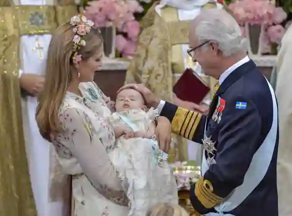 Madeleine de Suède avec sa fille la princesse Adrienne
