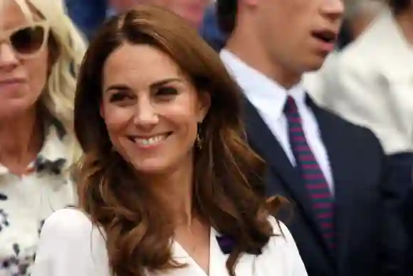 Britain's Catherine, Duchess of Cambridge attends the Wimbledon 2019 Tennis Championships in London, England.