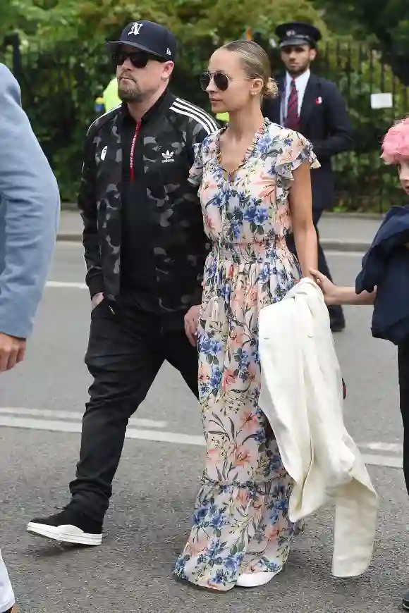 Joel Madden and Nicole Richie attend the Wimbledon 2019 Tennis Championships in London, England.