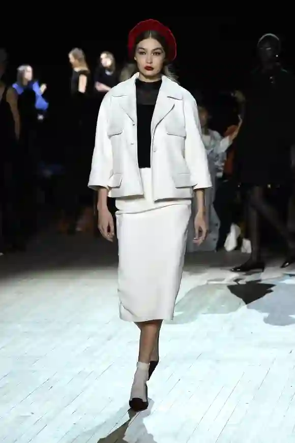 Gigi Hadid walks the runway at the Marc Jacobs Fall 2020 runway show during New York Fashion Week.