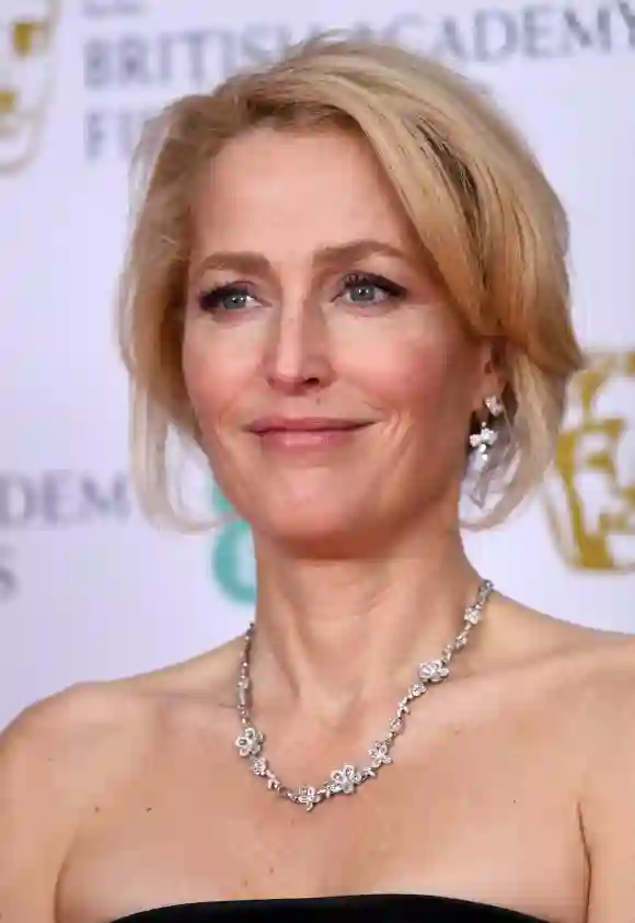 Gillian Anderson in the Winners Room during the EE British Academy Film Awards 2020 at Royal Albert Hall on February 02, 2020 in London, England.