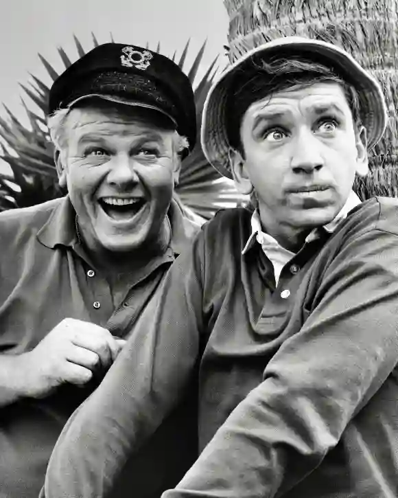 Alan Hale Jr., Bob Denver La isla de Gilligan alrededor de 1965 CBS Hollywood