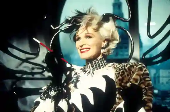 Glenn Close playing the role of "Cruella De Vil" in '101 Dalmatians'