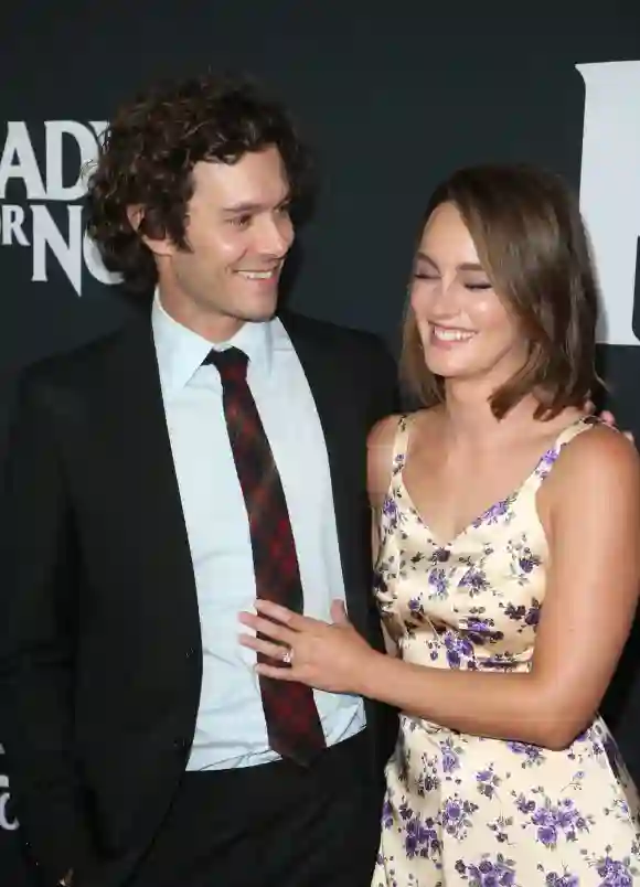 Leighton Meester Adam Brody attend the premiere of 'Ready or Not' in 2019
