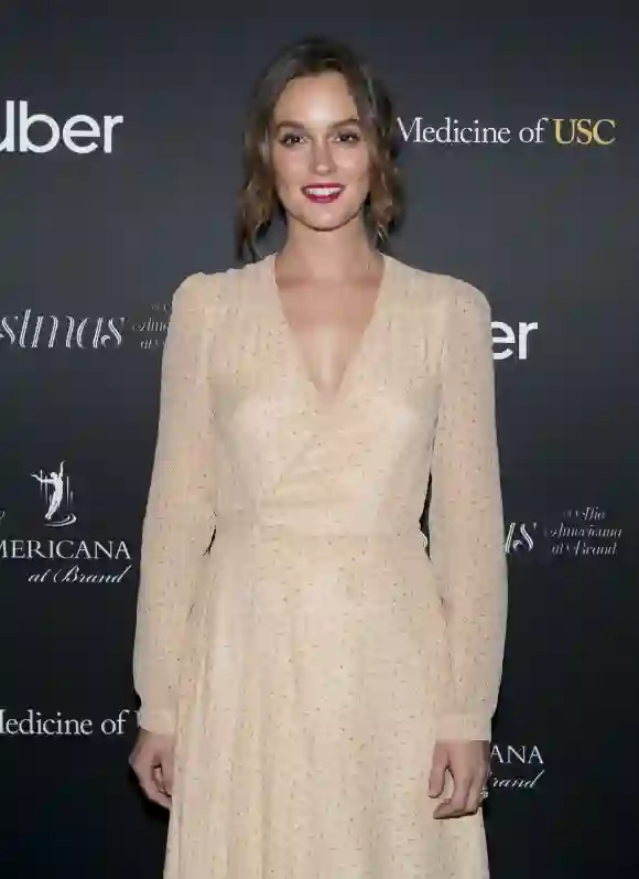 Leighton Meester à l'Americana au Brand Annual Christmas Tree Lighting and Show en 2019