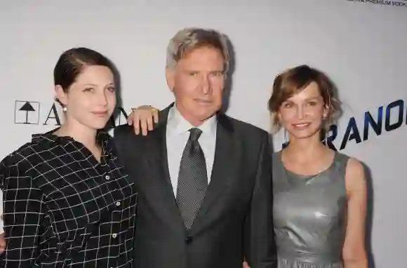 Harrison Ford avec sa femme Calista Flockhart et sa fille Georgia