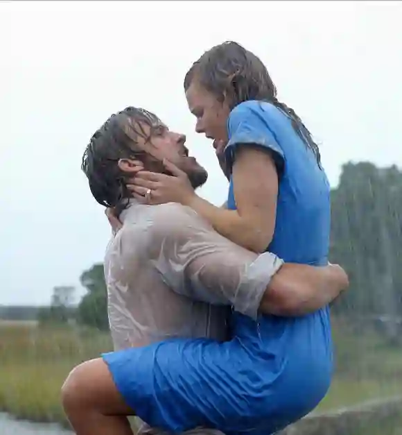 Las parejas más populares en pantalla: Ryan Gosling y Rachel McAdams en la escena de la película The Notebook