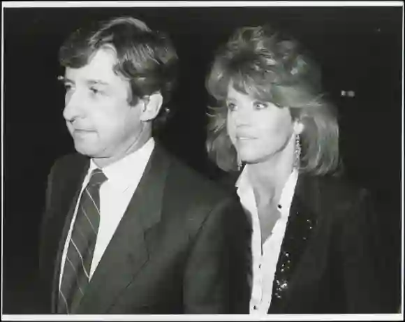 ÉTATS-UNIS - vers 1985 :  L'actrice Jane Fonda avec son mari, Tom Hayden.
DMI/The L