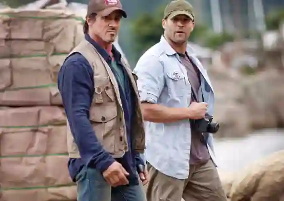 Sylvester Stallone and Jason Statham in 'The Expendables'