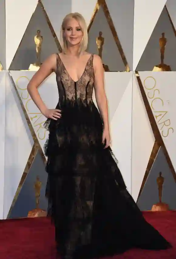 Jennifer Lawrence in Dior at the 2016 Oscars