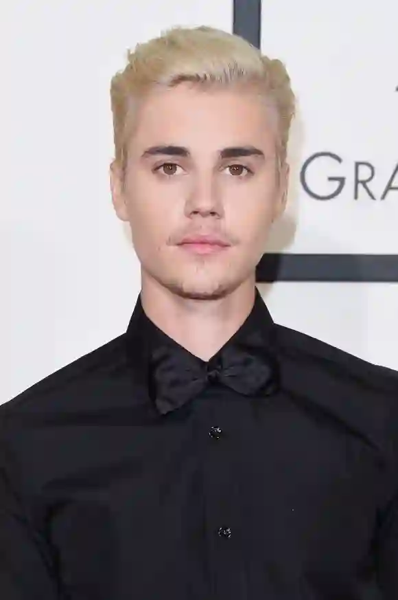 Singer Justin Bieber attends The 58th GRAMMY Awards.