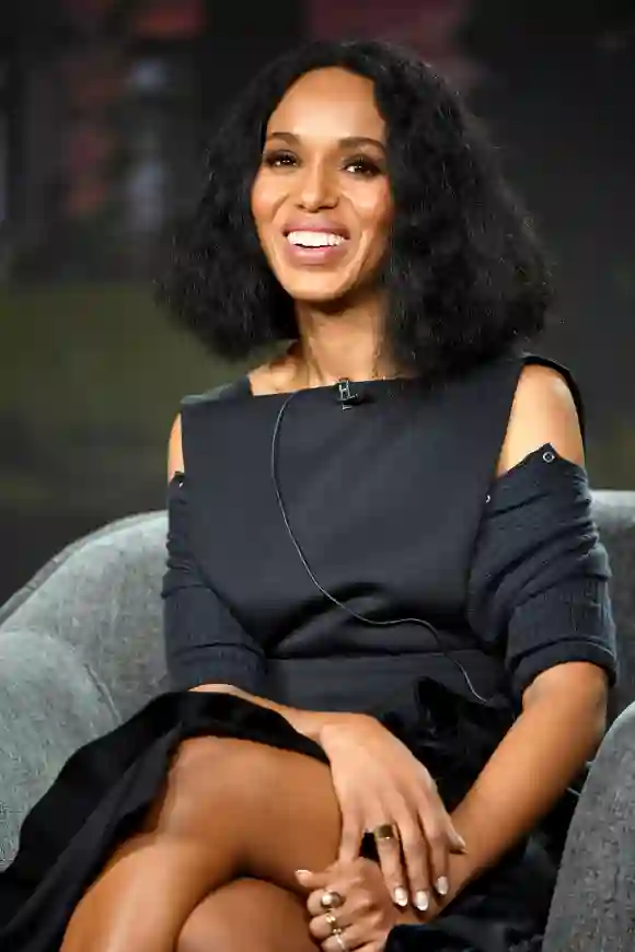 Kerry Washington habla durante el segmento de Hulu del 2020 Winter TCA Press Tour.