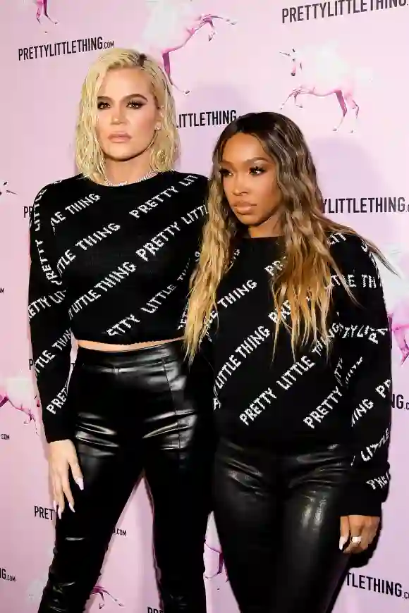 Khloé Kardashian and Malika Haqq attend the PrettyLittleThing LA Office Opening Party.