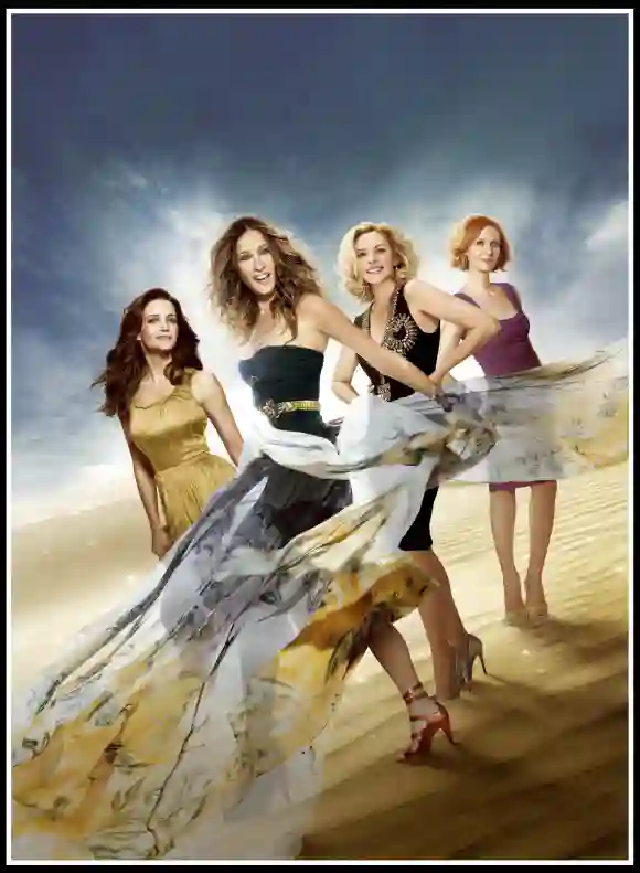 Kristin Davis, Sarah Jessica Parker, Kim Cattrall y Cynthia Nixon en una imagen promocional de la película 'Sex and the City 2'