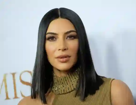 Kim Kardashian attends the premiere of 'The Promise'
