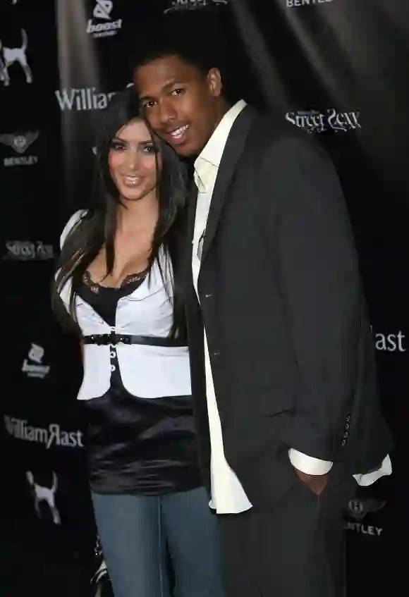 Kim Kardashian and Nick Cannon arrive at the William Rast Spring 2007 "Street Sexy" fashion show, 2006