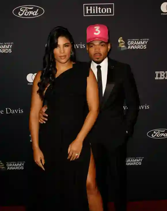BEVERLY HILLS, CALIFORNIA - JANUARY 25: Kirsten Corley, Chance the Rapper attend the Pre-GRAMMY Gala and GRAMMY Salute t