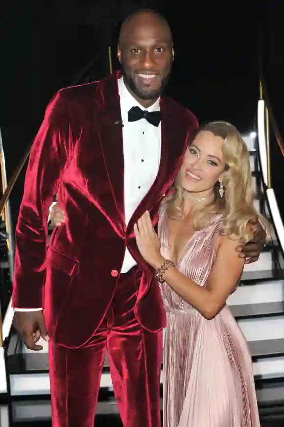 Lamar Odom and Peta Murgatroyd attend the "Dancing With The Stars" Season 28 show at CBS Television City on September 16, 2019 in Los Angeles, California.