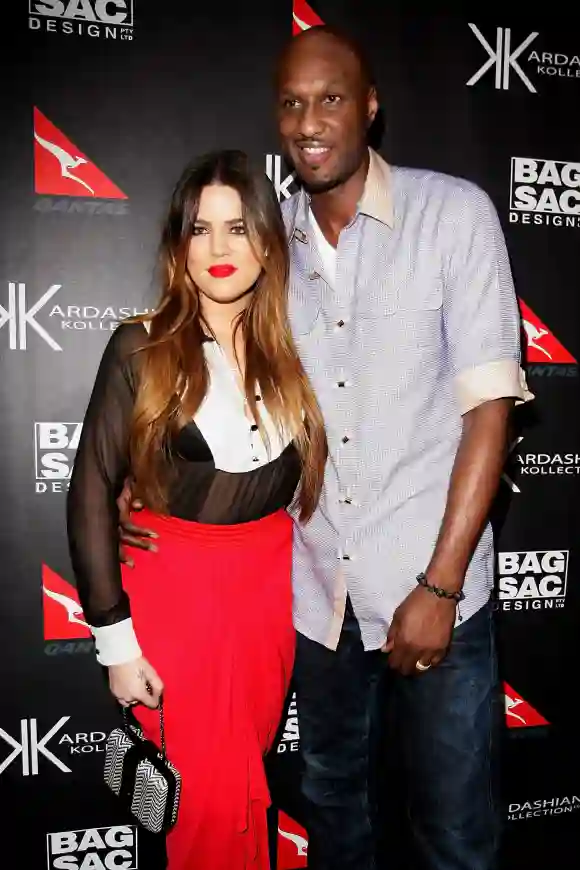 Khloe Kardashian et Lamar Odom arrivent au lancement du sac à main Kardashian Kollection chez Hugo.