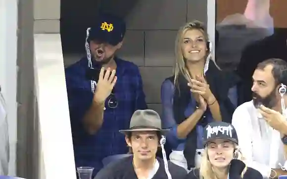 Leonardo DiCaprio and Kelly Rohrbach at the 2015 US Open Final in New York