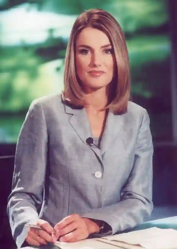 Letizia de España como periodista de televisión