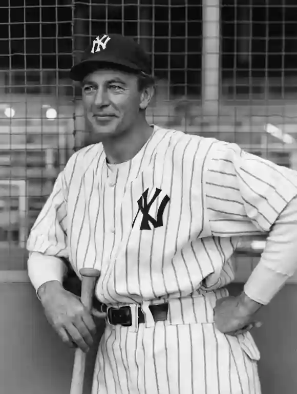 LA FIERTÉ DES YANKEES, Gary Cooper dans le rôle de Lou Gehrig, 1942 Courtesy Everett Collection PUBLICATIONxINxGERxSUIxAUTxONLY Co