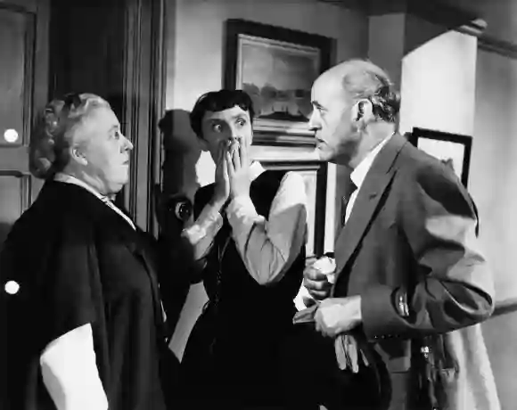 THE HAPPIEST DAYS OF YOUR LIFE, from left: Margaret Rutherford, Joyce Grenfell, Alastair Sim, 1950 Courtesy Everett Coll