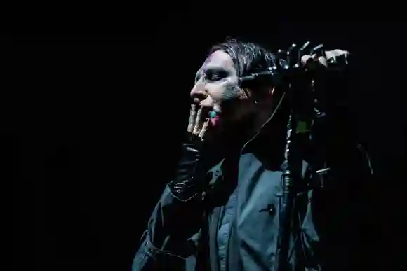 Le rocker Marilyn Manson lors d'un concert à Vérone