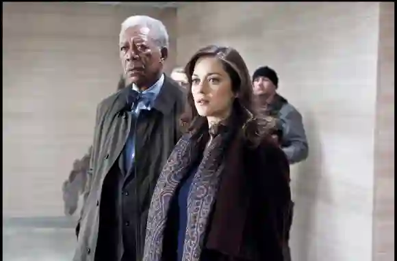 Morgan Freeman and Marion Cotillard 'The Dark Knight Rises' 2012