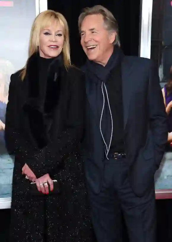 Melanie Griffith and Don Johnson attend the New York premiere of "How To Be Single"