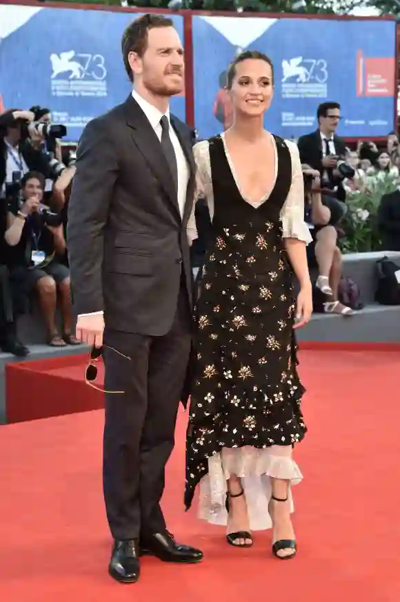 Michael Fassbender et Alicia Vikander en 2016