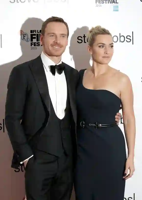 Kate Winslet and Michael Fassbender attend the "Steve Jobs" Closing Night Gala during the BFI London Film Festival, at Odeon Leicester Square on October 18, 2015 in London, England.