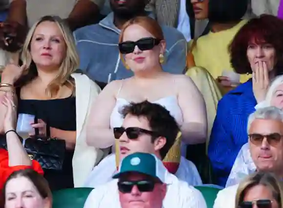 Mandatory Credit: Photo by Javier Garcia/Shutterstock (14003010ca) Nicola Coughlan watching the action on Centre Court W