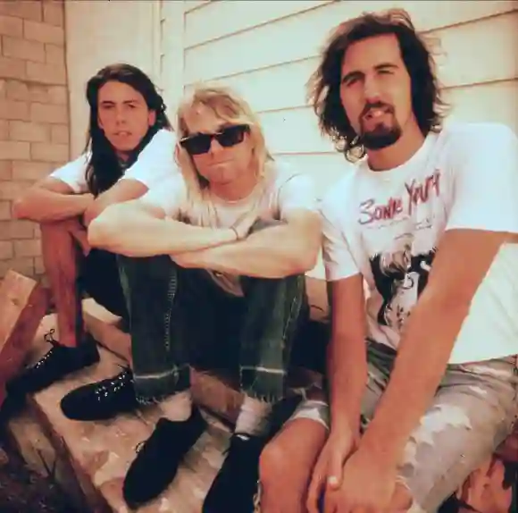 David Grohl, Kurt Cobain & Kris Novoselik Nirvana 15 April 1987