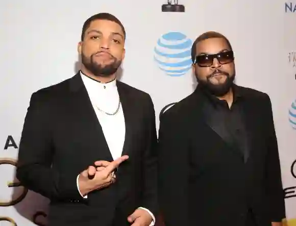 O'Shea Jackson Jr. y Ice Cube asisten a la 47.ª entrega de los premios NAACP Image Awards.