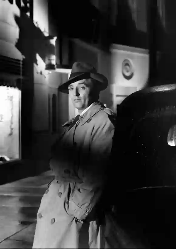 Robert Mitchum en Fuera del pasado (1947), dir. Jacques Tourneur.