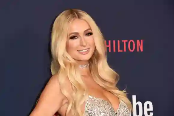 Paris Hilton in a transparent dress