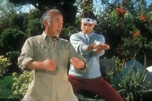 Pat Morita et Ralph Macchio