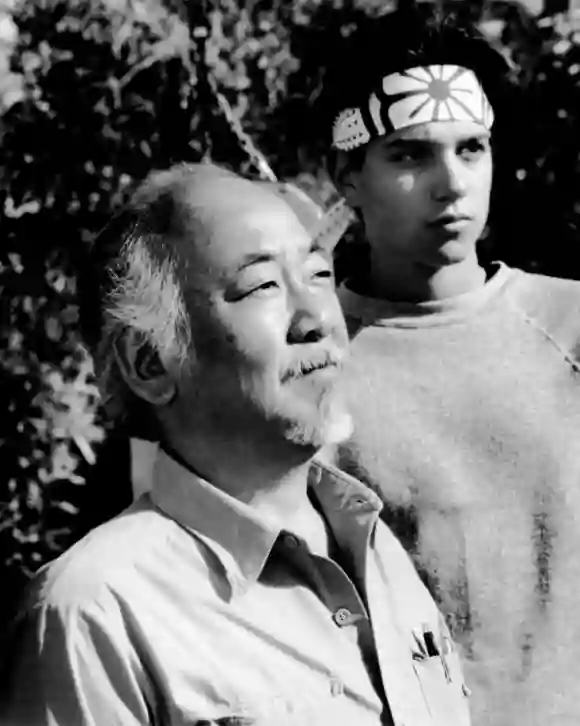 Pat Morita et Ralph Macchio