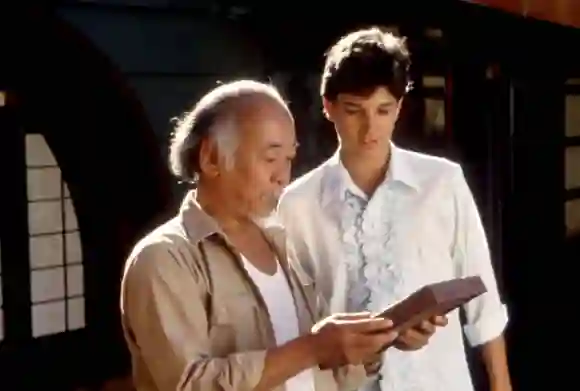 Pat Morita et Ralph Macchio