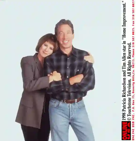 Patricia Richardson y Tim Allen como "Jill" y "Tim" en 'Home Improvement'.