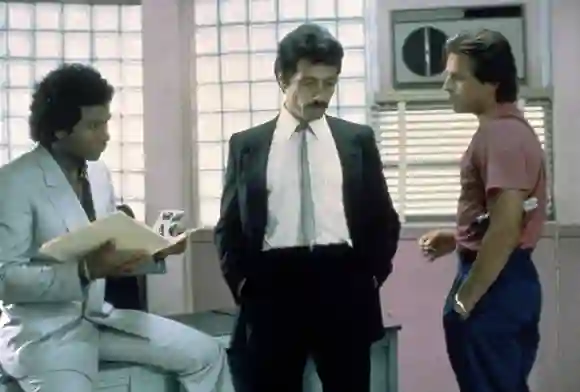 Philip Michael Thomas, Edward James Olmos y Don Johnson en 'Miami Vice'