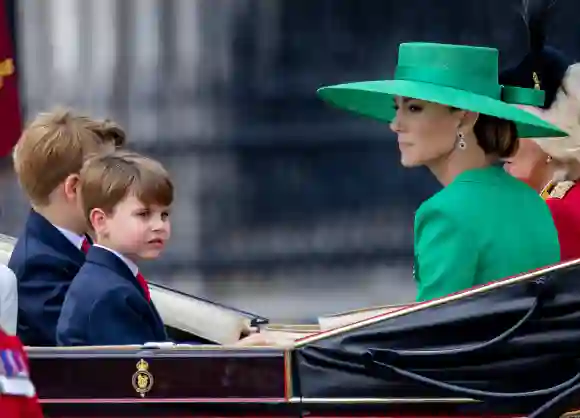 17-06-2023 England Prince Louis, Prince George, Princess Charlotte, Catherine during the ceremony of the Trooping the Co