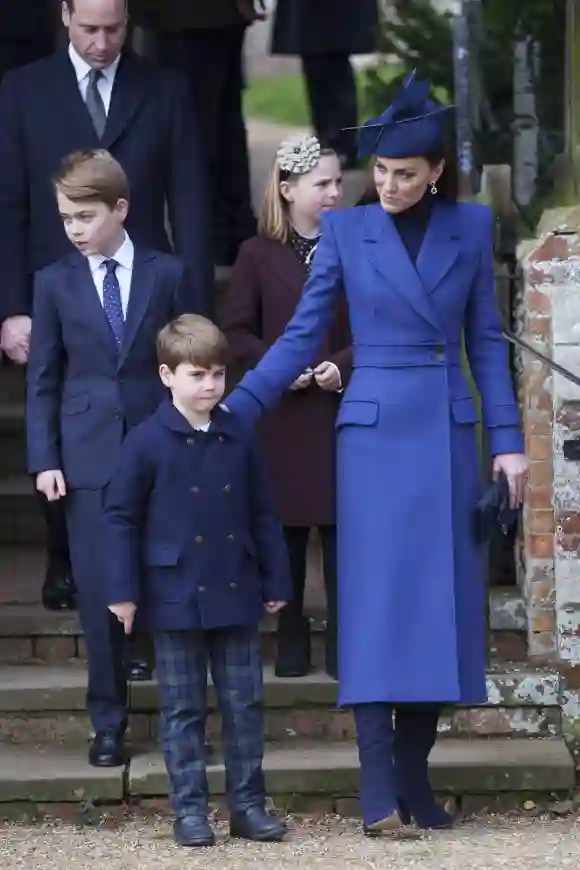 Members of the British Royal Family attend the Christmas Day service at Sandringham Featuring: Prince Louis, Catherine P